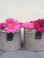 Oohh Pot de fleurs en papier recyclé avec apparence ciment, petit modèle