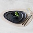 LindDNA Afgeronde lederen placemats sand