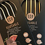 Gusta Set de 4 pailles réutilisables dorées en acier inoxydable