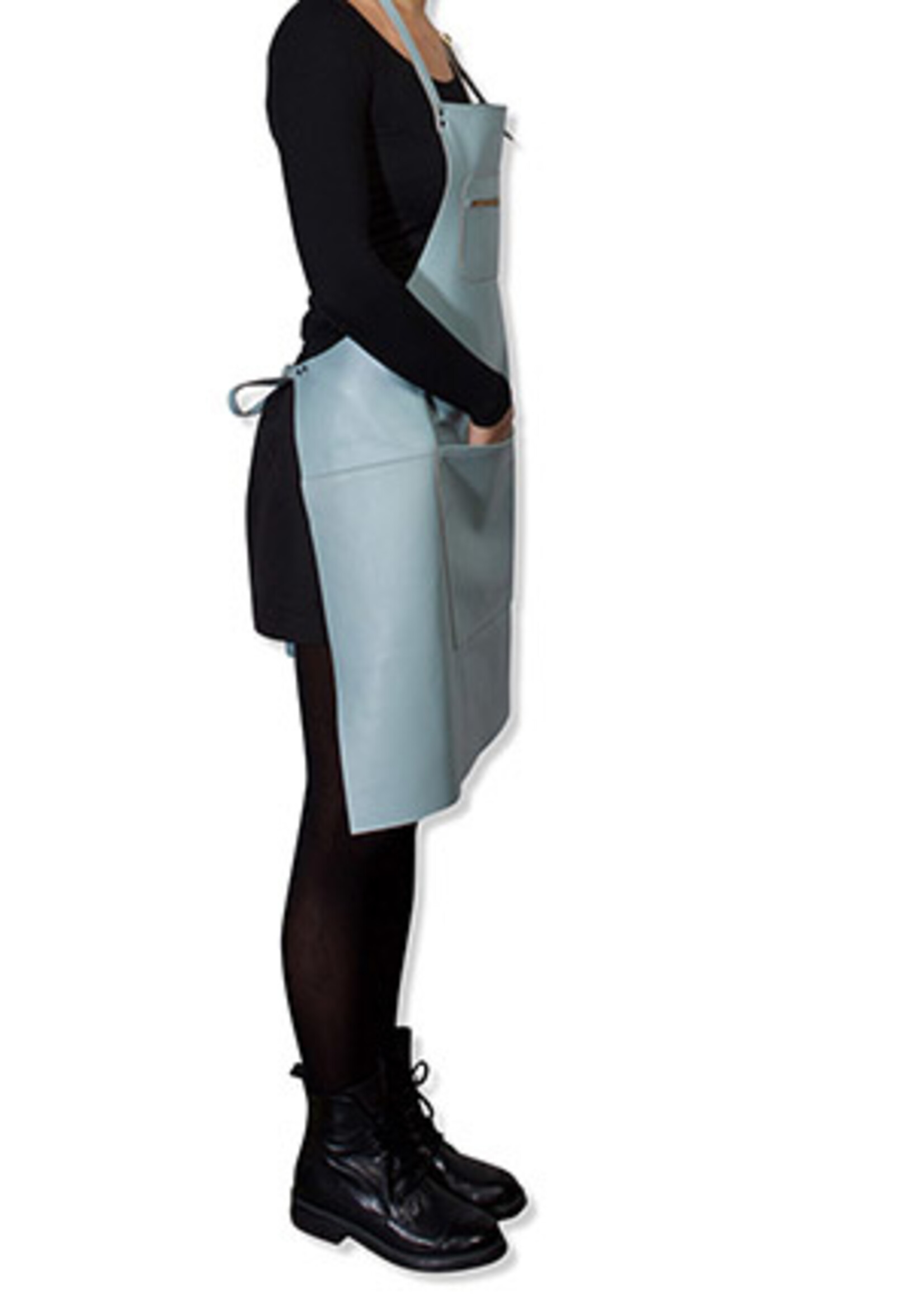 Dutchdeluxes Tablier en cuir bleu clair