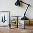 Nkuku Cadre photo double avec bords en métal noir