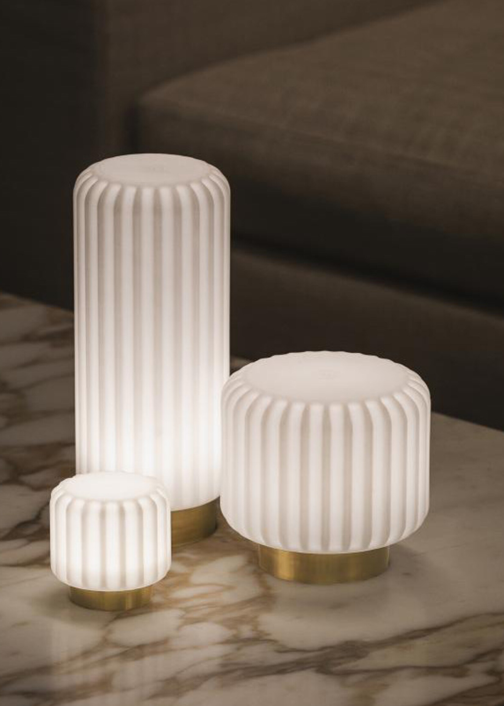 Dentelles sfeerlamp H15 goudkleurige voet