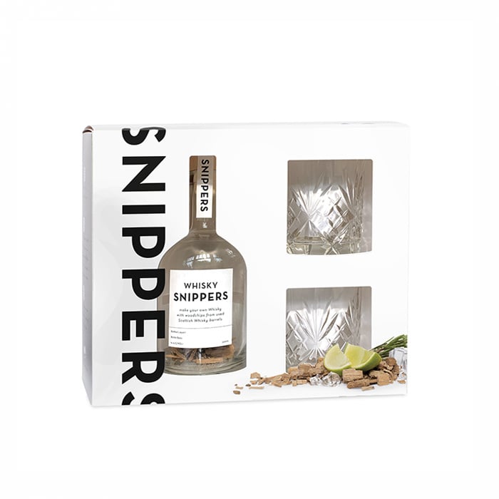 Blazen hoesten vertrekken Snippers - giftbox Whiskey met 2 glazen-relatiegeschenk - The Present  Perfect