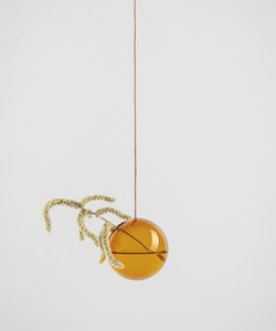 Hanging bubble vaas amber S
