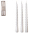 Gusta Set van 3 kaarsen 'swirl' wit