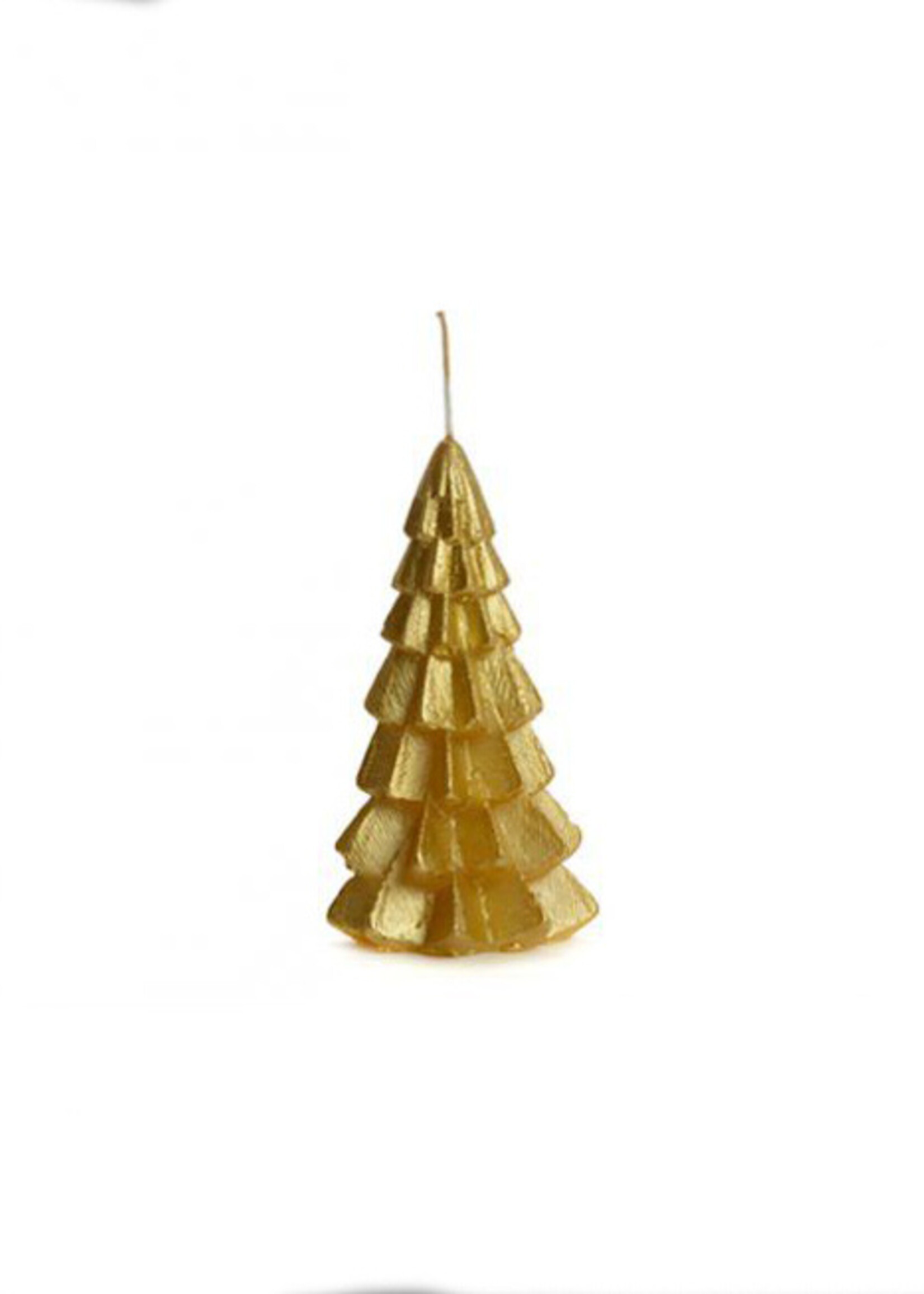 Rustik Lys Bougie arbre de Noël vert dorée