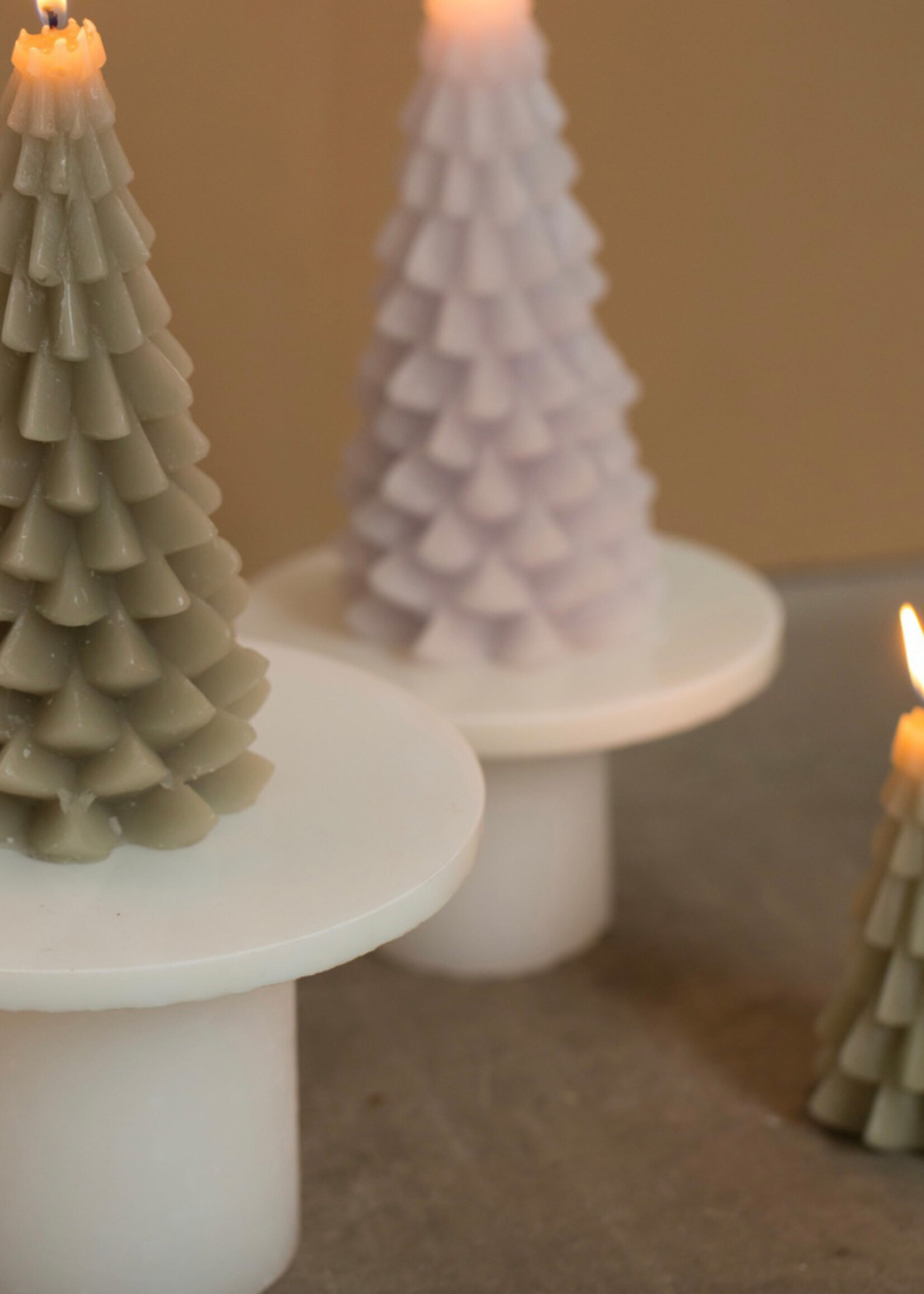 Rustik Lys Bougie arbre de Noël vert eucalyptus