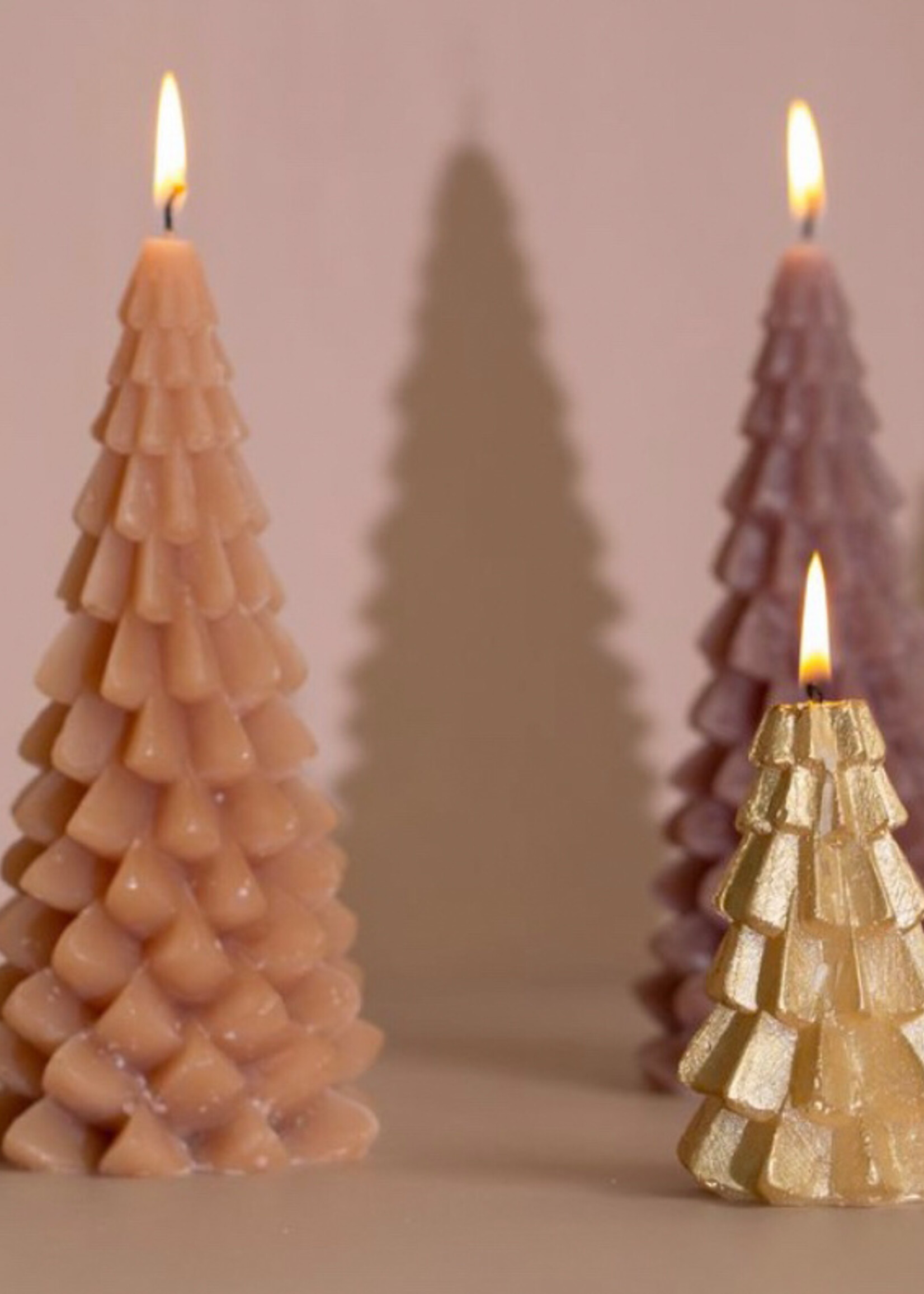 Rustik Lys Kaars kerstboom cognackleurig