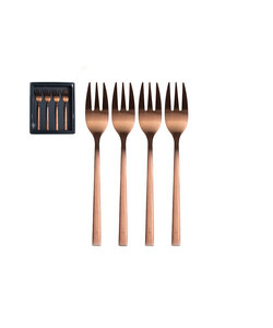 Ensemble de 4 petites fourchettes couleur cuivre