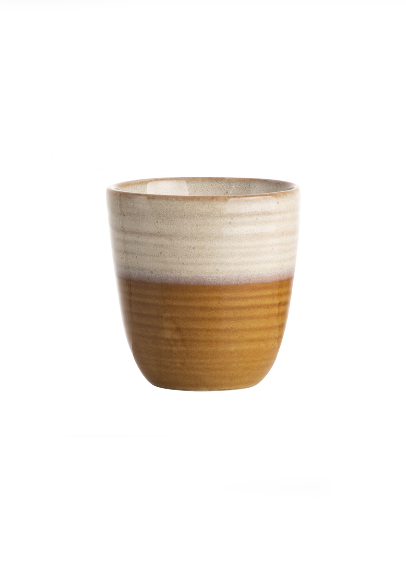 Gusta Mug retro jaune-blanc