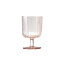 Gusta Verre à vin côtelé rose