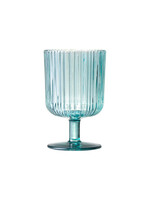 Gusta Geribbeld wijnglas blauw