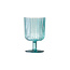 Gusta Geribbeld wijnglas blauw