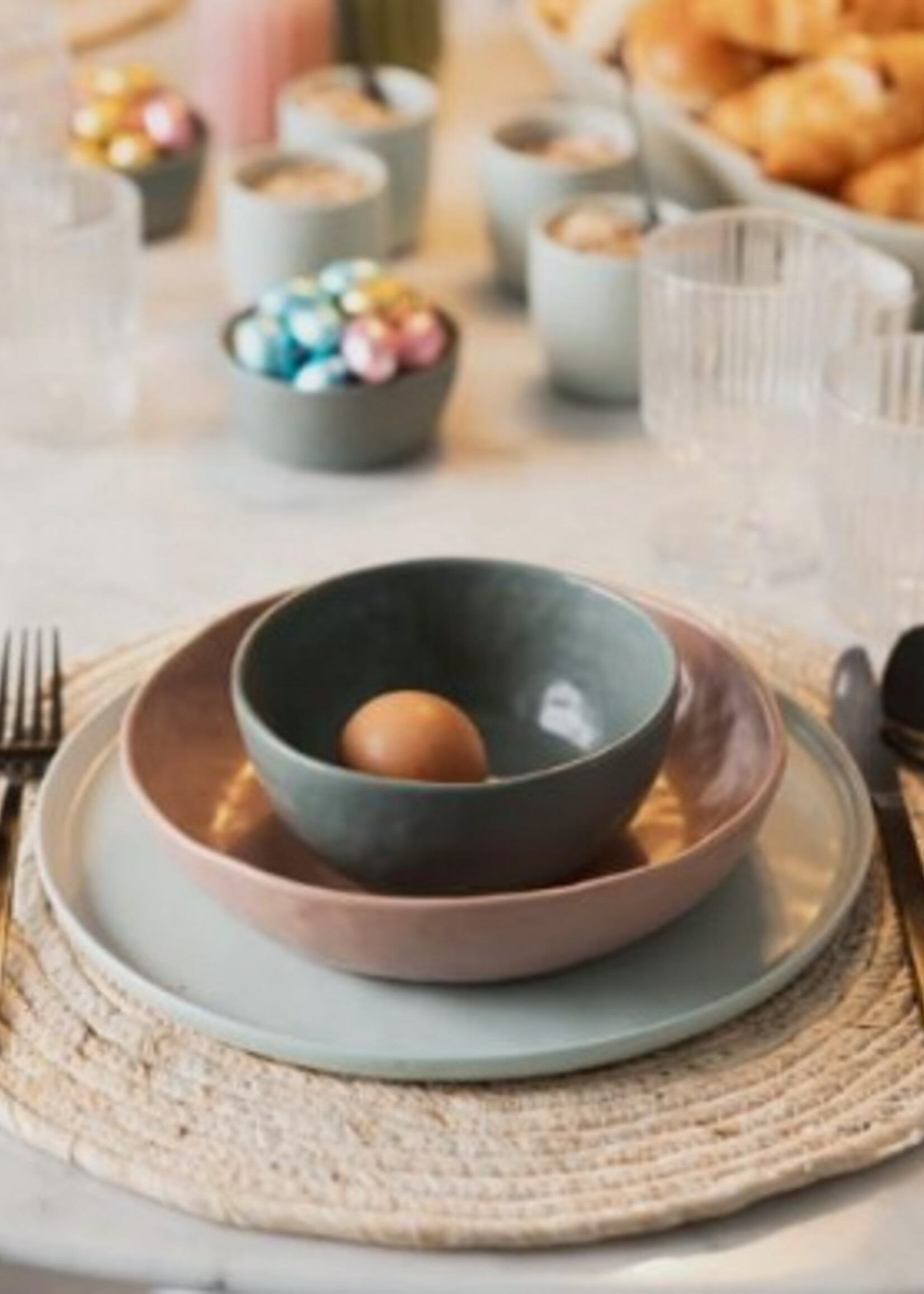 Gusta Kom freckle aardewerk roos