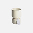 Gusta Kaars cement duo wit L