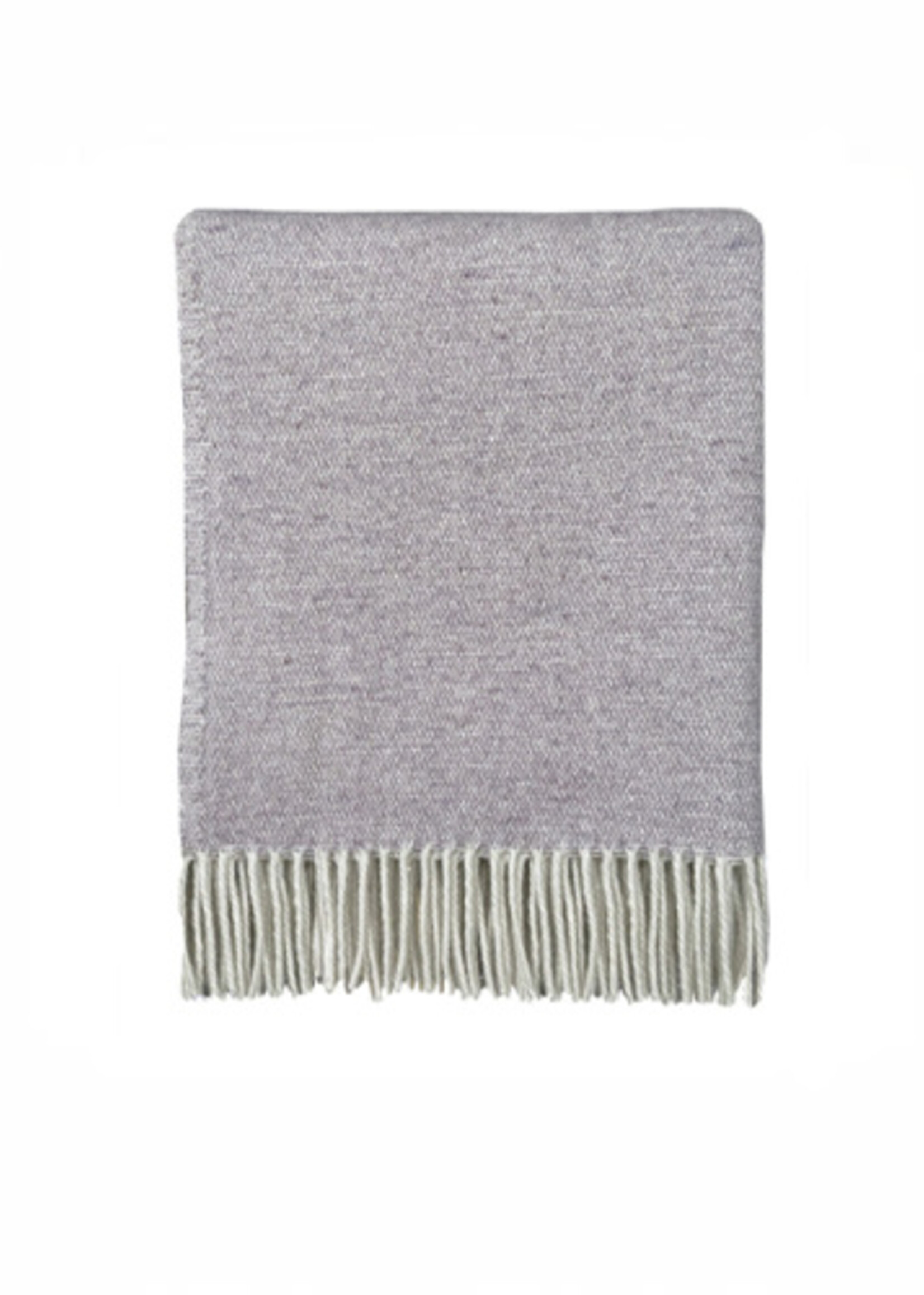 Malagoon Plaid dubbelzijdig - grijs/gebroken wit - recycled wol