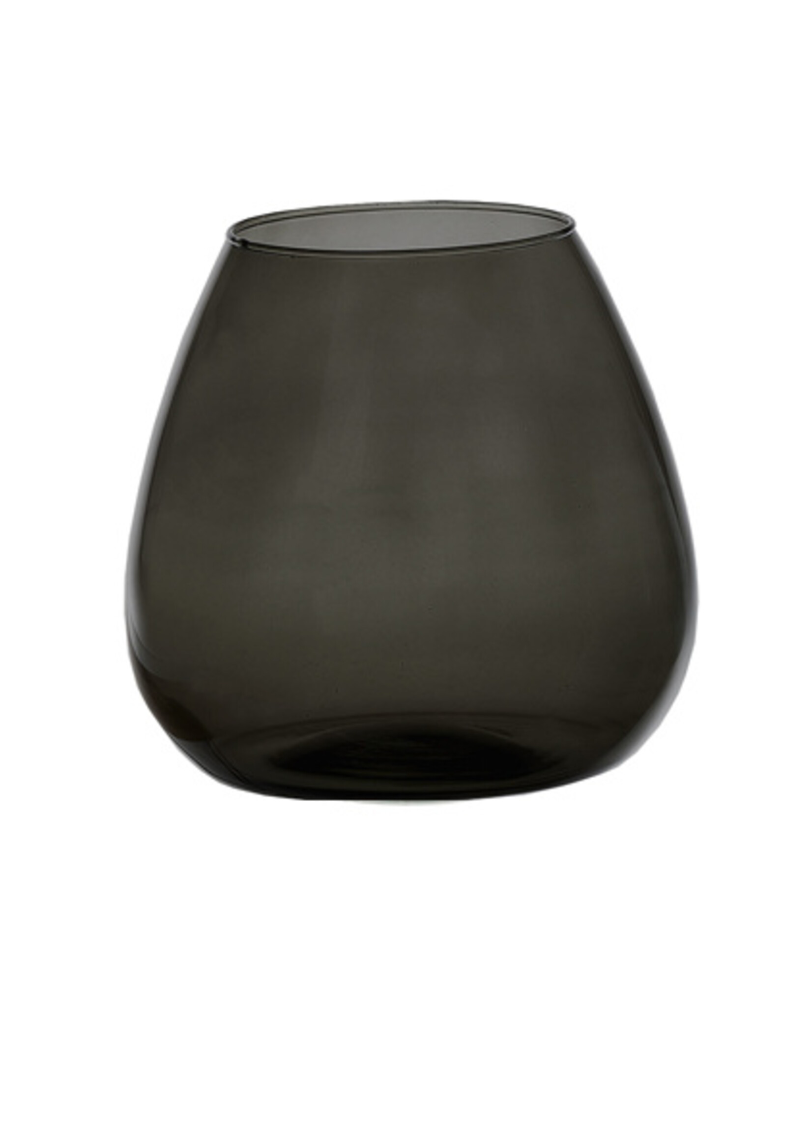 Oohh Vase sphérique noir en verre recyclé
