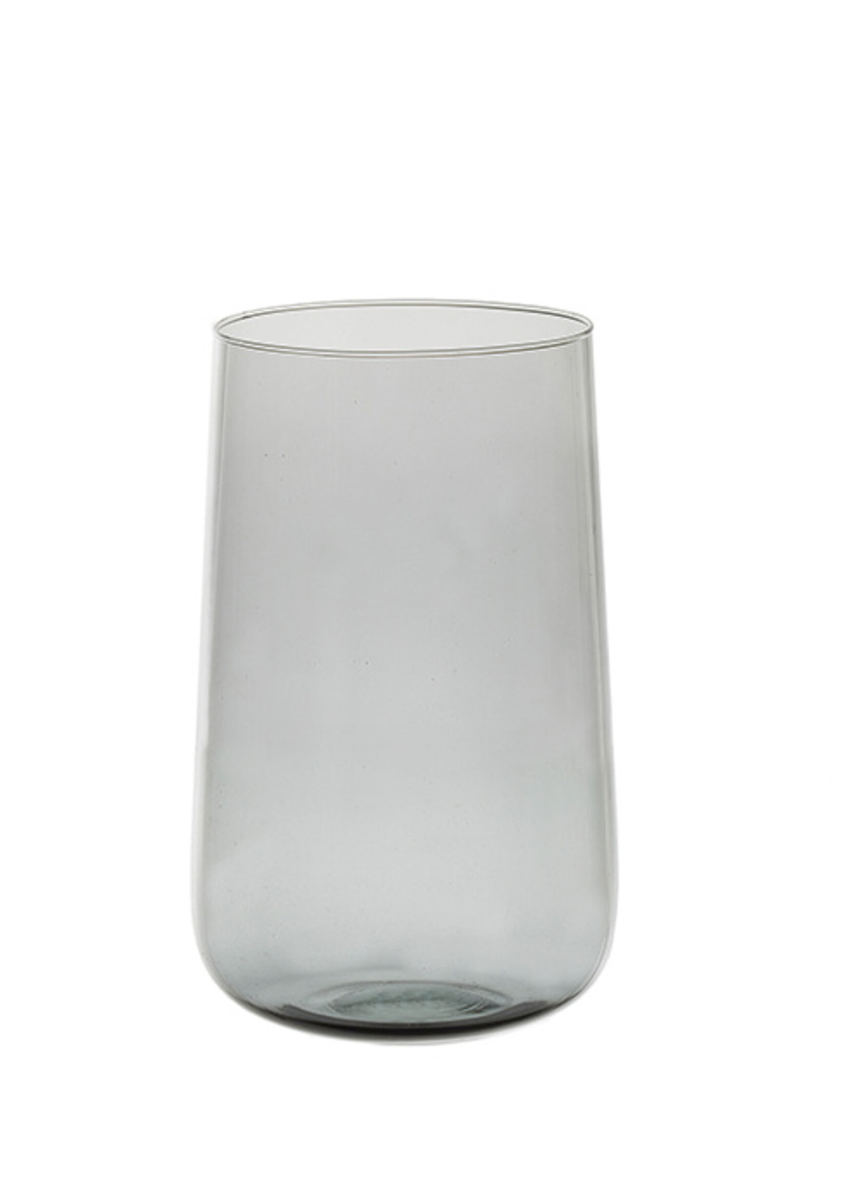 Oohh Taupe kleurige vaas uit gerecycleerd glas