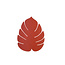 LindDNA Lederen onderzetter LEAF in nupo sienna rood