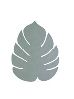 LindDNA Placemats curve LEAF en cuir nupo vert pastel