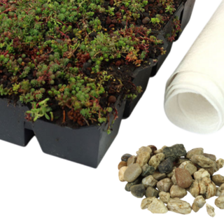 Simplysedum Sedum cassette | Per M2 | Incl. onderdoek en grindrand