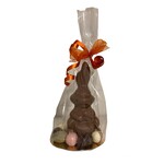 De KoffieMeulen Trommelend haasje  (+/- 17cm) melk/ puur /wit met eitjes