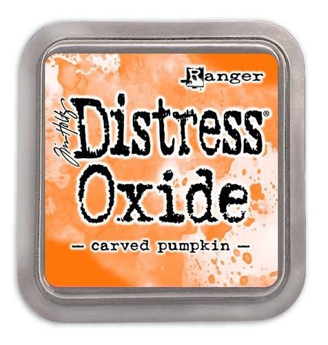 Ranger Distress oxide carved pumpkin