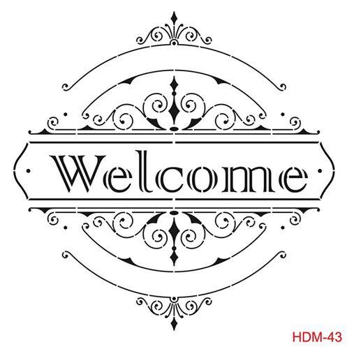 Cadence Cadence Mask Stencil HDM - ornament tekst welcome