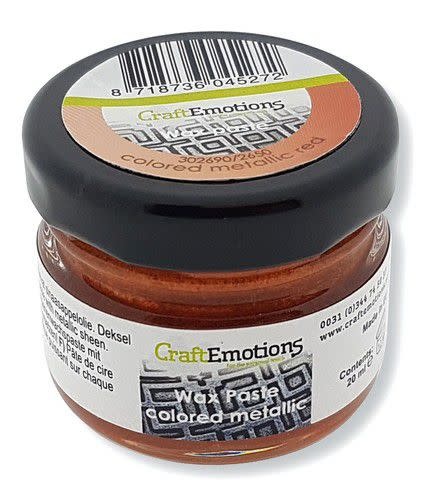 CraftEmotions CraftEmotions Wax Paste metallic colored - rood