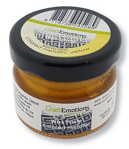 CraftEmotions CraftEmotions Wax Paste metallic colored - geel