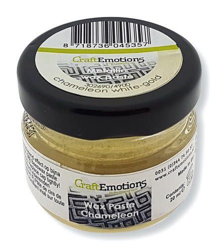 CraftEmotions CraftEmotions Wax Paste chameleon - witgoud