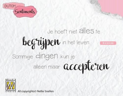 Nellie's choice Nellies Choice Clearstempel Sentiments - Je hoeft niet alles (NL)