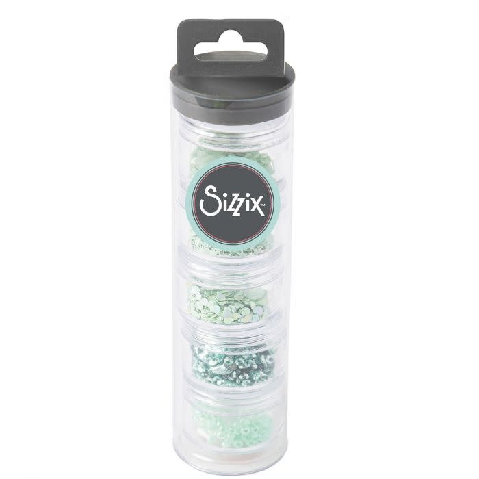 Sizzix sequence& beads green tea