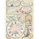 Stamperia Colored Wooden Shapes A5 Clock and Labels (KLSP090)