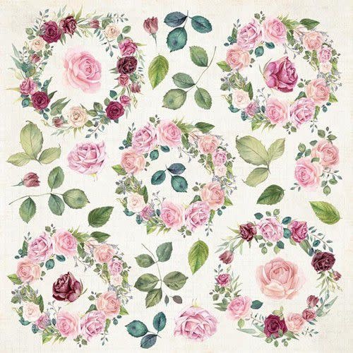 Craft&You Craft&You Flower Vibes sheet elements to cut out 12x12"
