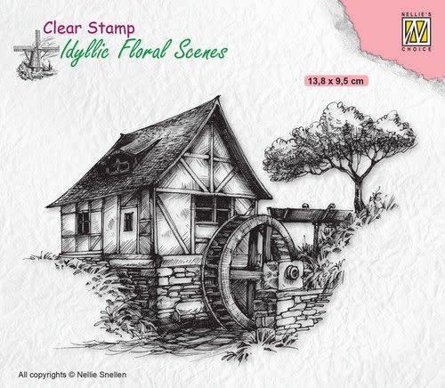 Nellie's choice Nellies Choice clearstamp - Idyllic Floral - Watermolen