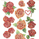 Jeanine's art 3D Knipvel - Jeanine's Art - Roses