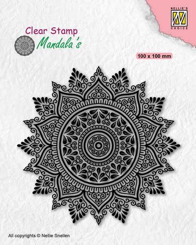 Nellie's choice Nellies Choice Clearstamp Mandala - Zonnebloem - 2 CSMAN008