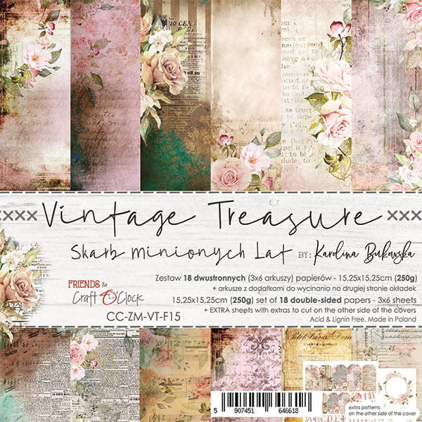 craftoclock vintage treasure 15.2x15.2