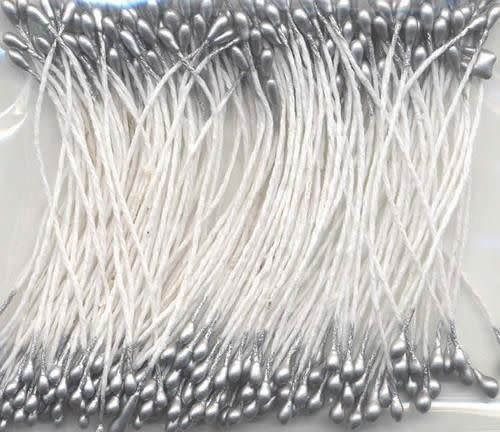 Meeldraadjes parel zilver 1 mm 144 ST