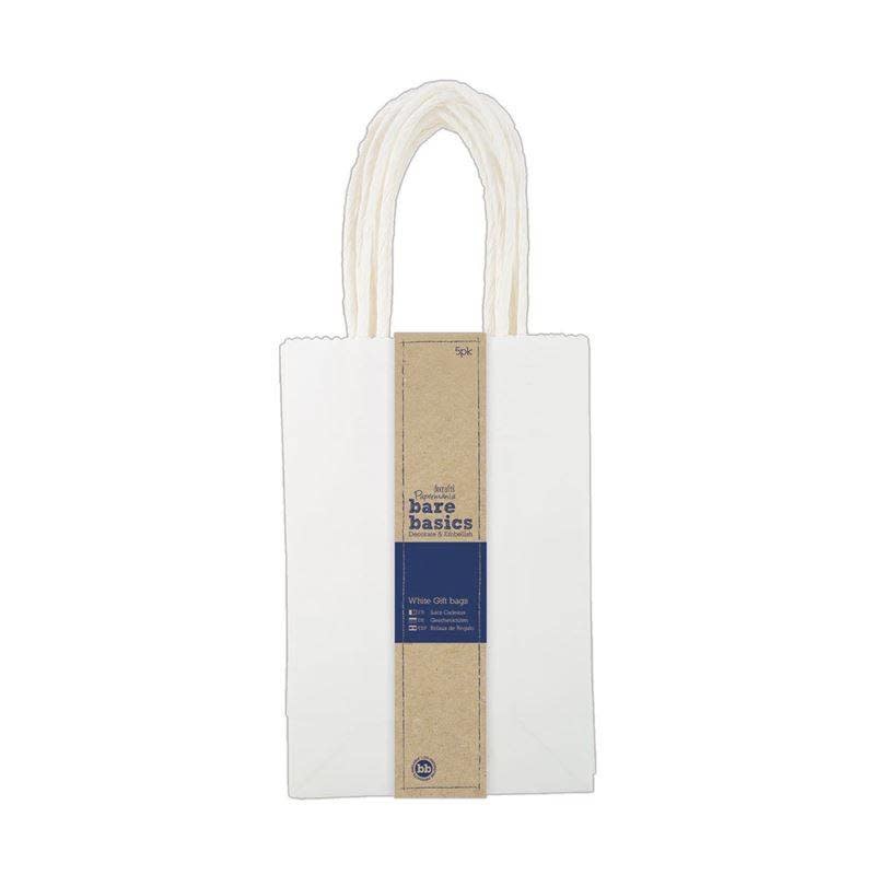 Papermania Papermania Bare Basics Small White Gift Bags (5 pcs) (PMA 174207)