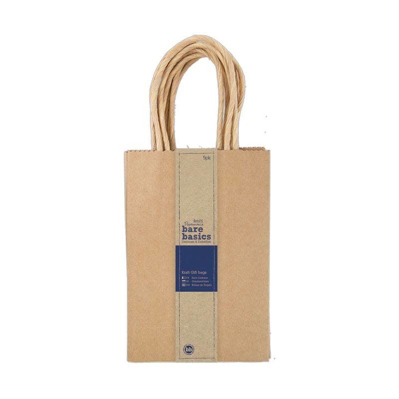 Papermania Papermania Bare Basics Kraft Gift Bags - Small (PMA 174205)