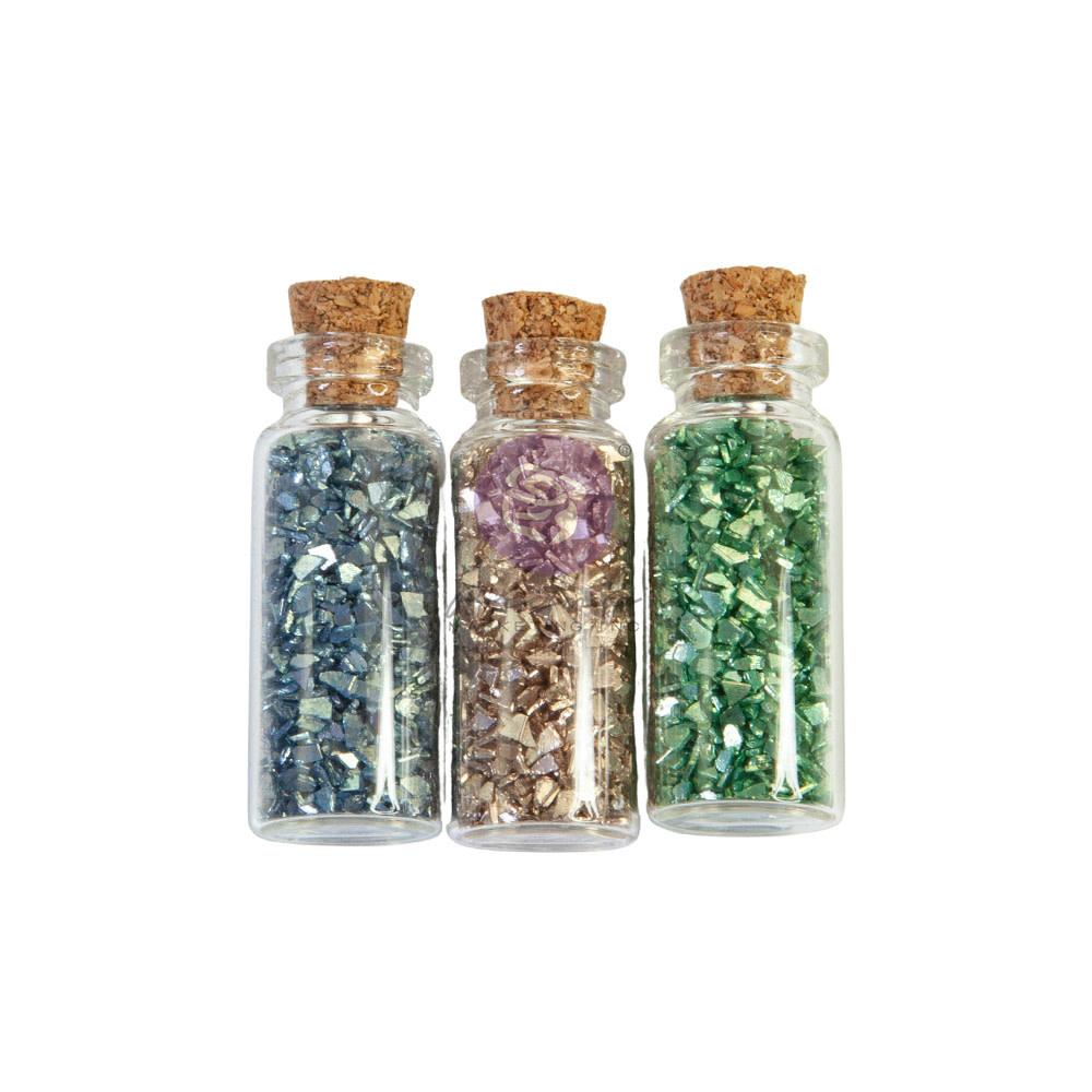 Prima Marketing Prima Marketing Christmas Sparkle Glass Glitter Vials (3pcs)