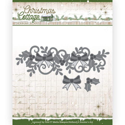 Jeanine's art Dies - Jeanine's Art - Christmas Cottage - Christmas Swirl Border