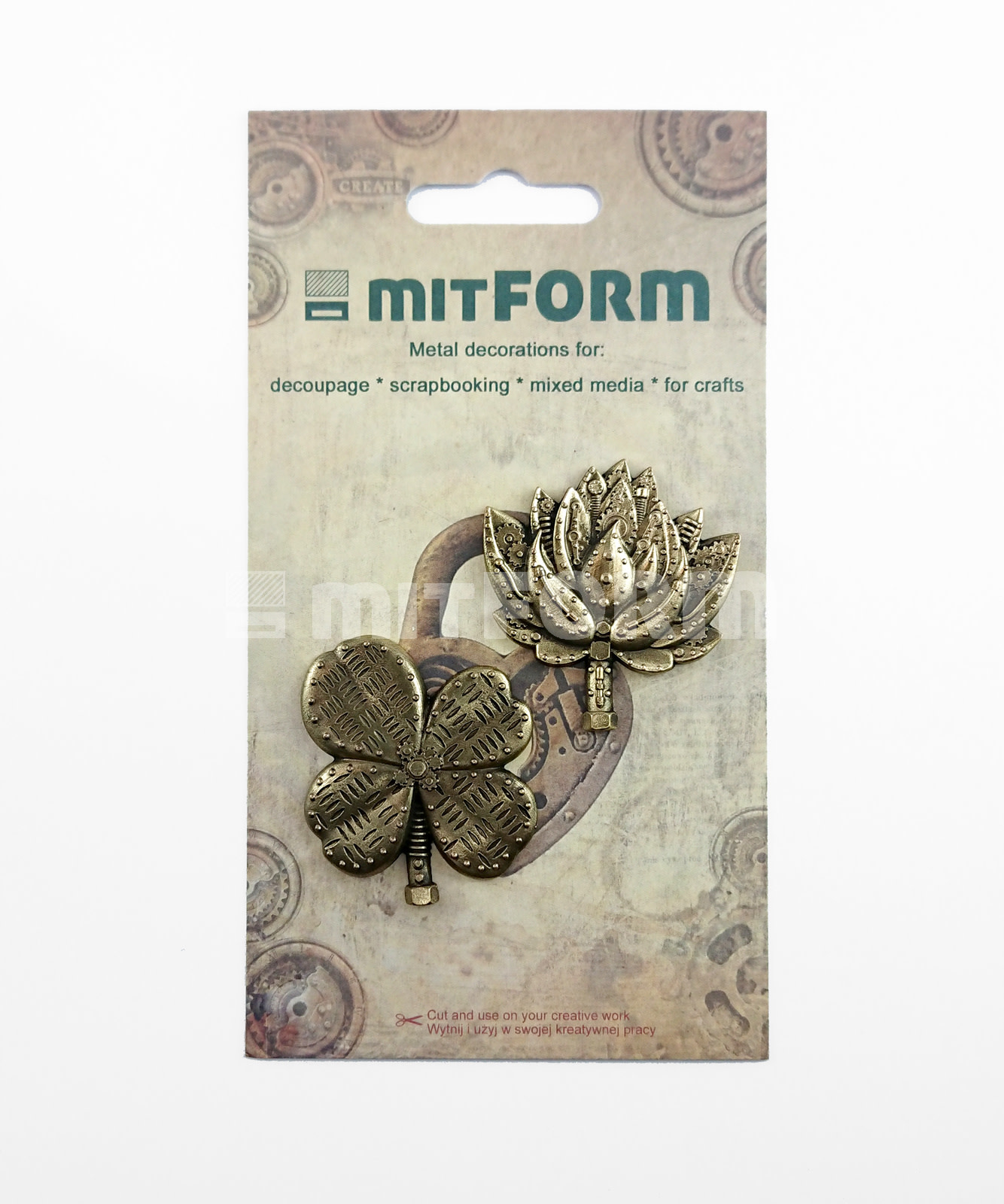 Mitform Mitform Flowers 5 Metal Embellishments (MITS062)