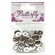 Dovecraft Butterfly Kisses Metallic Buttons (DCBTN036)