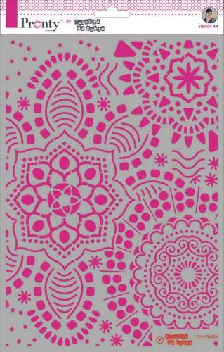 Pronty Pronty Mask stencil Mandala background A4