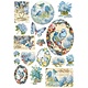 Stamperia Stamperia Rice Paper A4 Blue Birds & Butterflies (DFSA4077)