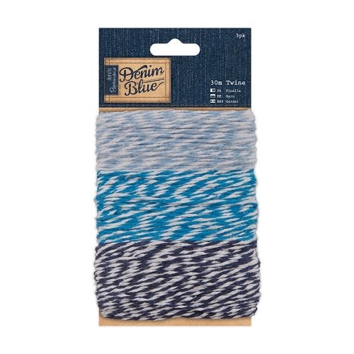 Docrafts 30m Twine (3pk) - Denim Blue