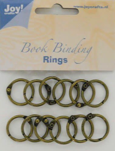 Joy!Crafts Joy! Crafts Boekbinders-ringen antiek koper 20mm 12st 6200/0130